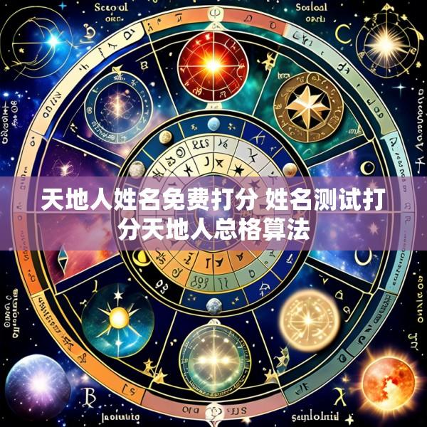 天地人姓名免费打分 姓名测试打分天地人总格算法