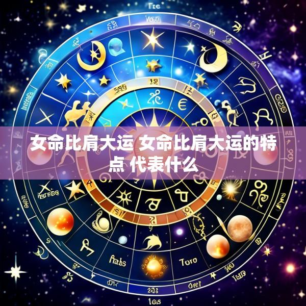 女命比肩大运 女命比肩大运的特点 代表什么
