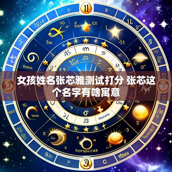 女孩姓名张芯雅测试打分 张芯这个名字有啥寓意