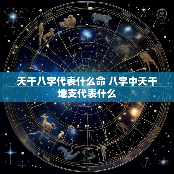 天干八字代表什么命 八字中天干地支代表什么