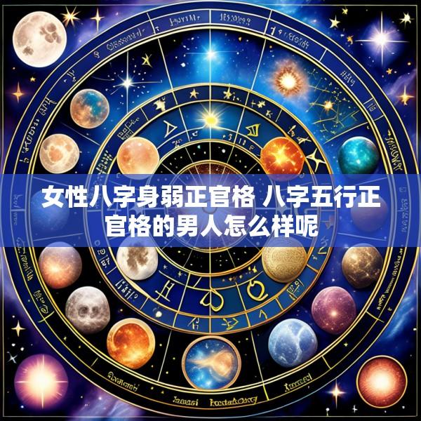 女性八字身弱正官格 八字五行正官格的男人怎么样呢