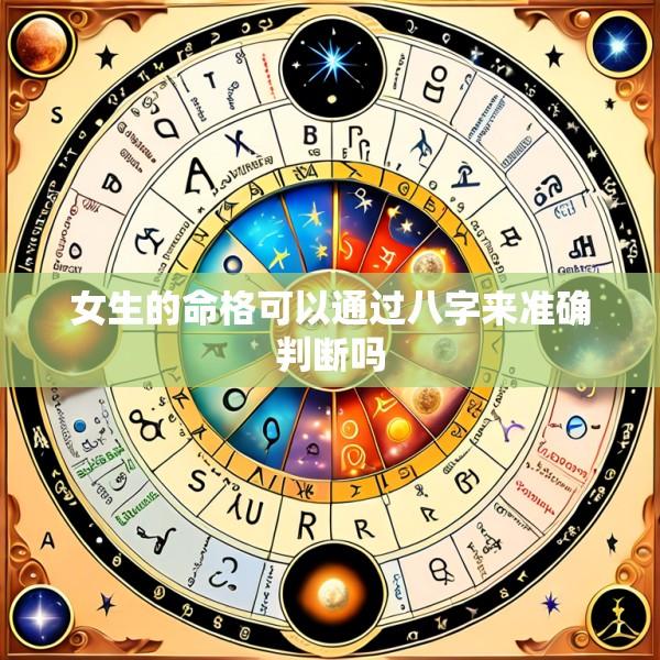 女生的命格可以通过八字来准确判断吗