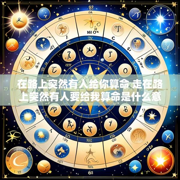 在路上突然有人给你算命 走在路上突然有人要给我算命是什么意思