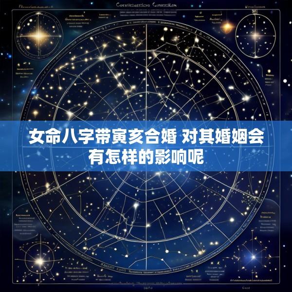 女命八字带寅亥合婚 对其婚姻会有怎样的影响呢