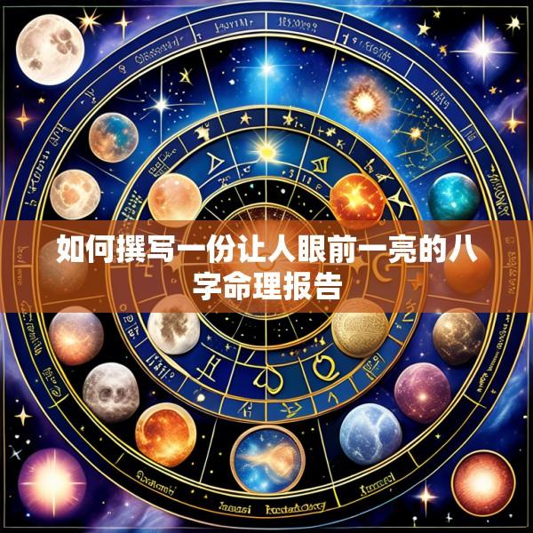 如何撰写一份让人眼前一亮的八字命理报告