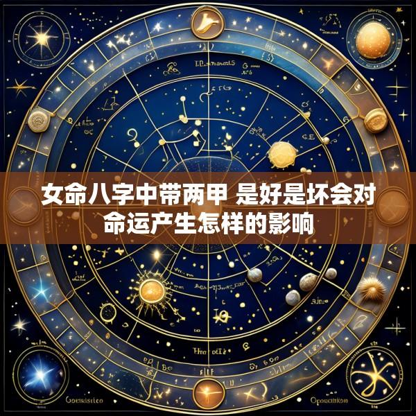 女命八字中带两甲 是好是坏会对命运产生怎样的影响