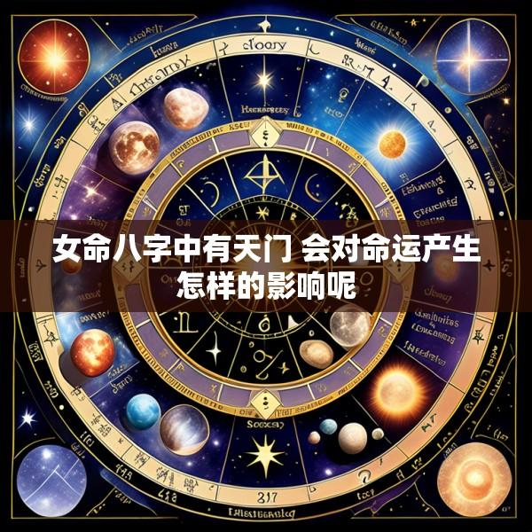 女命八字中有天门 会对命运产生怎样的影响呢