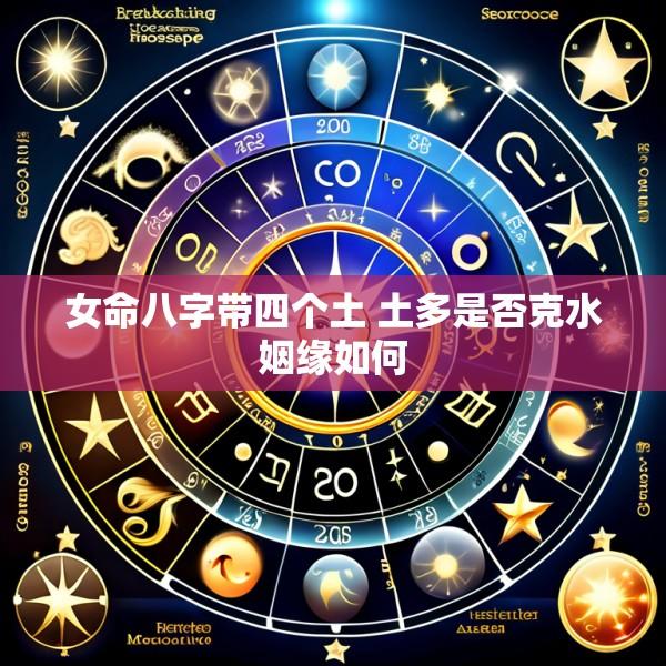 女命八字带四个土 土多是否克水姻缘如何
