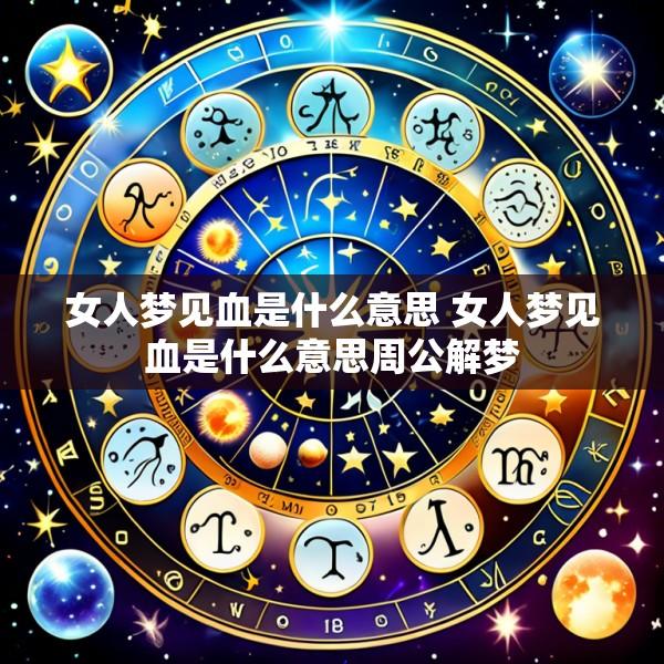 女人梦见血是什么意思 女人梦见血是什么意思周公解梦