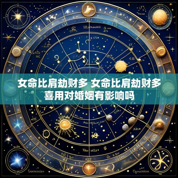 女命比肩劫财多 女命比肩劫财多喜用对婚姻有影响吗