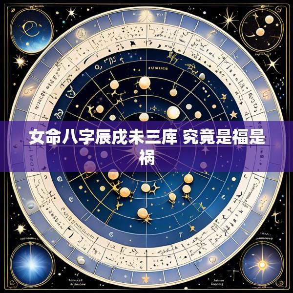 女命八字辰戌未三库 究竟是福是祸