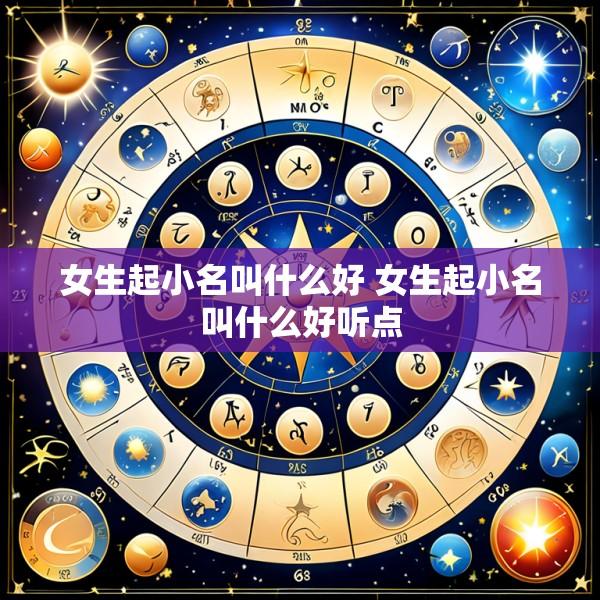 女生起小名叫什么好 女生起小名叫什么好听点