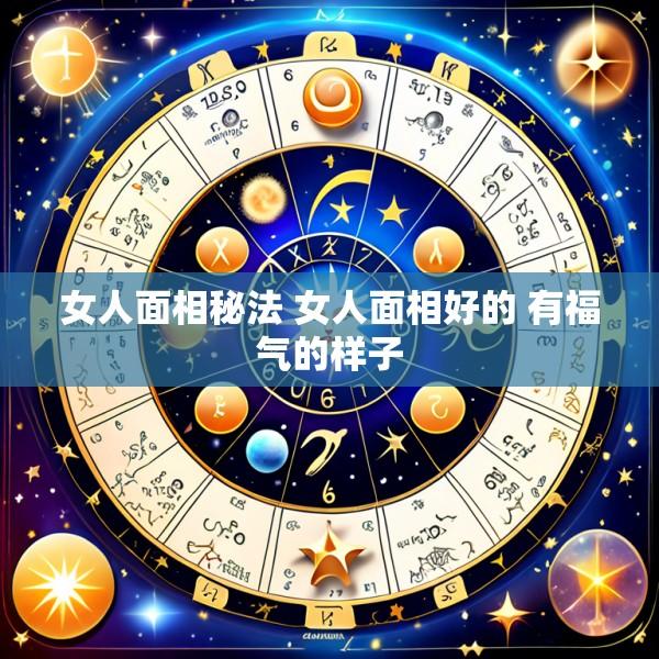 女人面相秘法 女人面相好的 有福气的样子