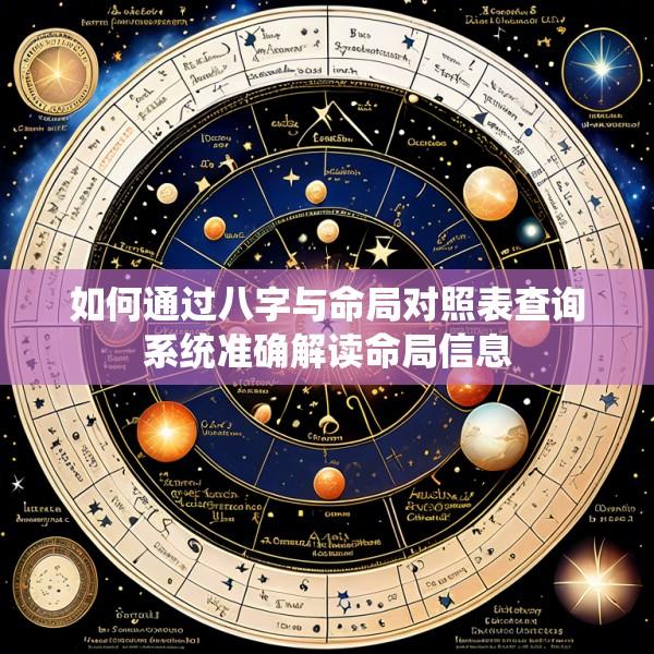 如何通过八字与命局对照表查询系统准确解读命局信息