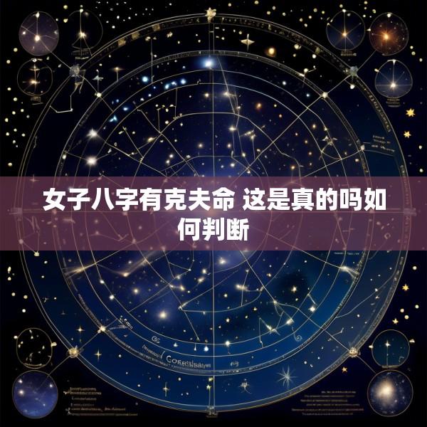 女子八字有克夫命 这是真的吗如何判断