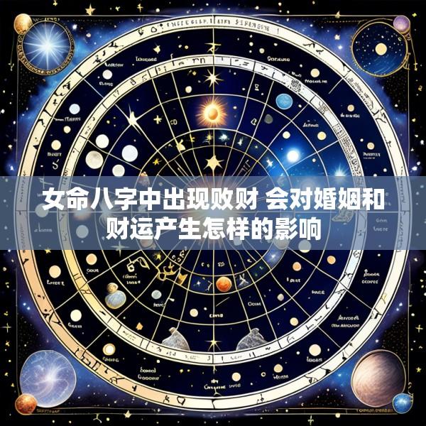 女命八字中出现败财 会对婚姻和财运产生怎样的影响