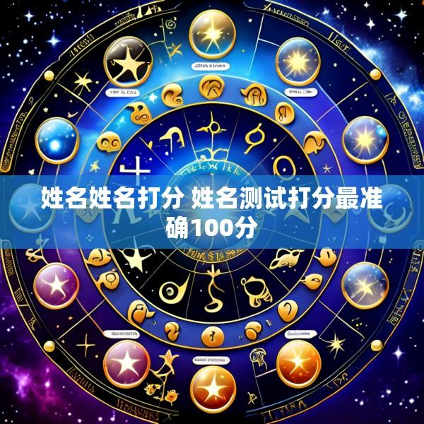 姓名姓名打分 姓名测试打分最准确100分