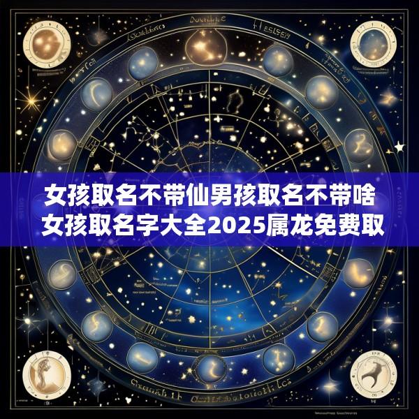 女孩取名不带仙男孩取名不带啥 女孩取名字大全2025属龙免费取名