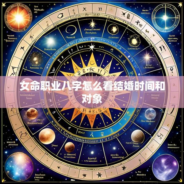 女命职业八字怎么看结婚时间和对象