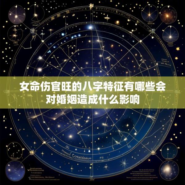 女命伤官旺的八字特征有哪些会对婚姻造成什么影响