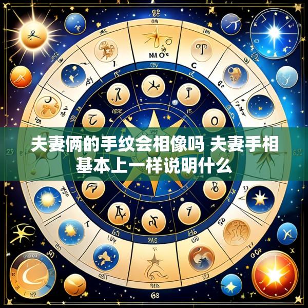 夫妻俩的手纹会相像吗 夫妻手相基本上一样说明什么