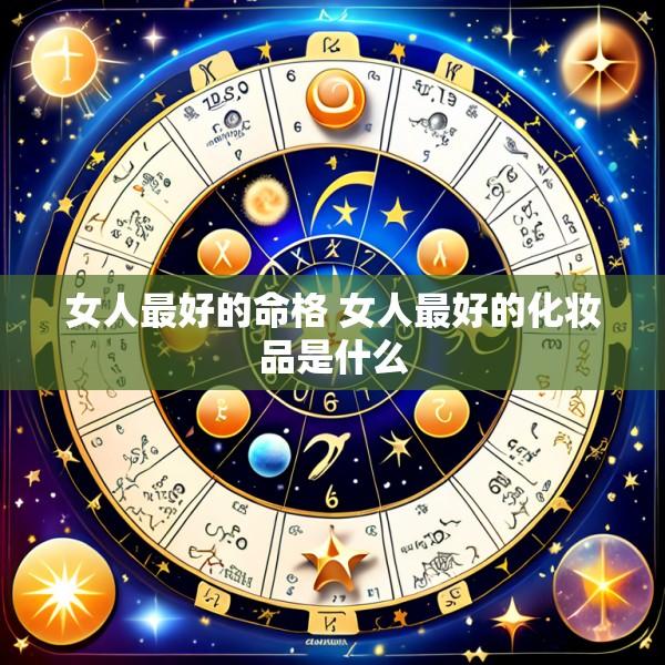 女人最好的命格 女人最好的化妆品是什么
