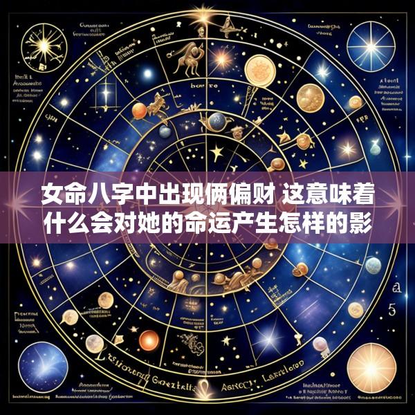 女命八字中出现俩偏财 这意味着什么会对她的命运产生怎样的影响