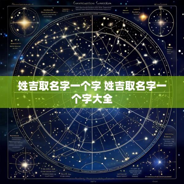 姓吉取名字一个字 姓吉取名字一个字大全