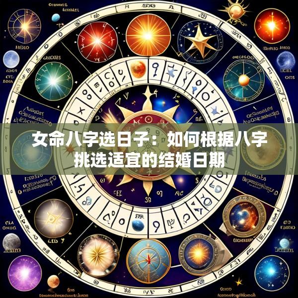 女命八字选日子：如何根据八字挑选适宜的结婚日期
