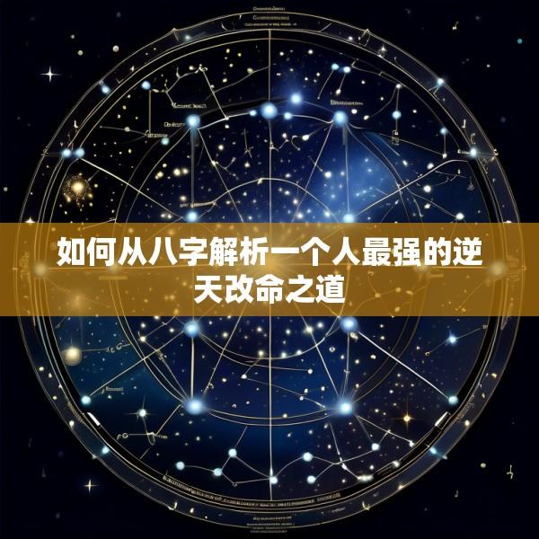 如何从八字解析一个人最强的逆天改命之道