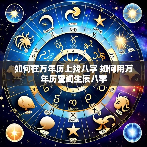 如何在万年历上找八字 如何用万年历查询生辰八字