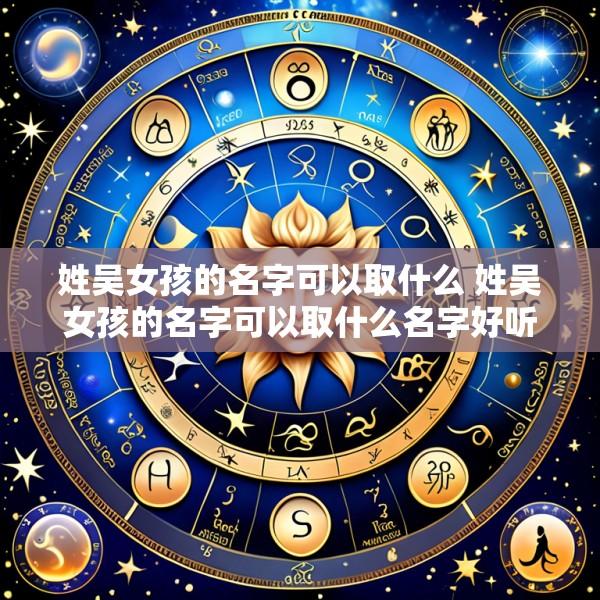 姓吴女孩的名字可以取什么 姓吴女孩的名字可以取什么名字好听