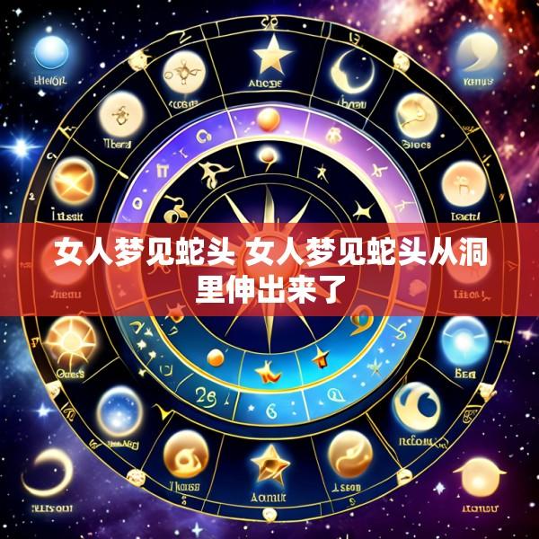 女人梦见蛇头 女人梦见蛇头从洞里伸出来了