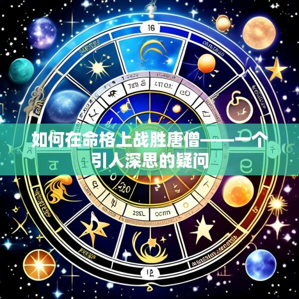 如何在命格上战胜唐僧——一个引人深思的疑问