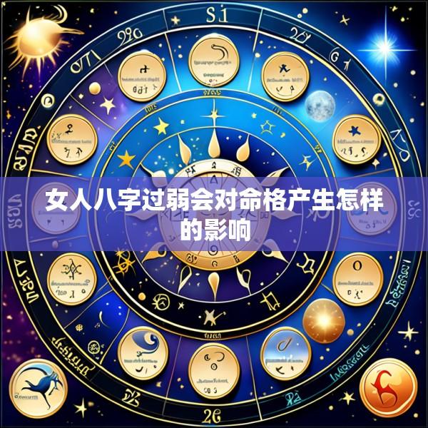 女人八字过弱会对命格产生怎样的影响