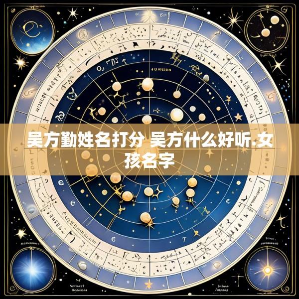 吴方勤姓名打分 吴方什么好听.女孩名字