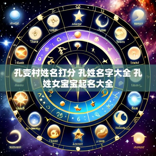 孔变村姓名打分 孔姓名字大全 孔姓女宝宝起名大全