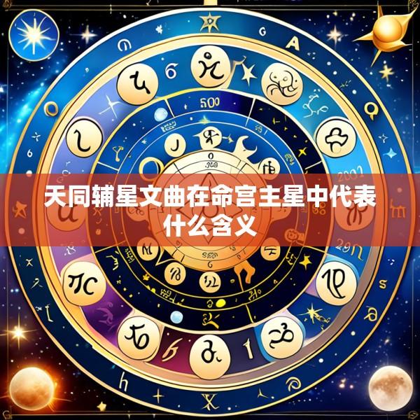 天同辅星文曲在命宫主星中代表什么含义
