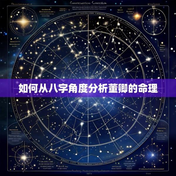 如何从八字角度分析董卿的命理