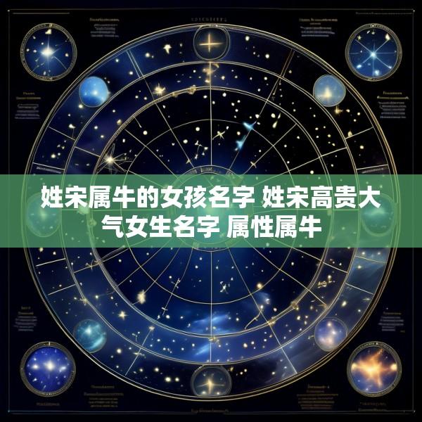 姓宋属牛的女孩名字 姓宋高贵大气女生名字 属性属牛