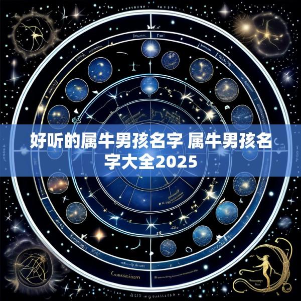 好听的属牛男孩名字 属牛男孩名字大全2025