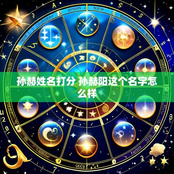 孙赫姓名打分 孙赫阳这个名字怎么样