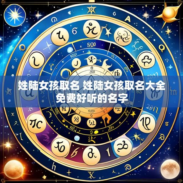 姓陆女孩取名 姓陆女孩取名大全免费好听的名字