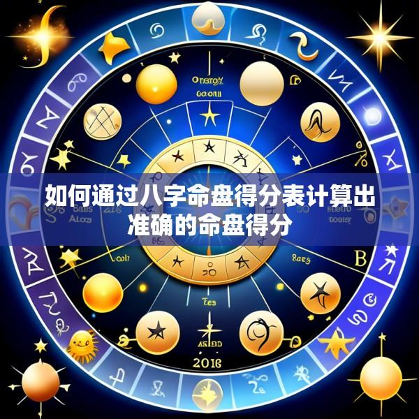 如何通过八字命盘得分表计算出准确的命盘得分