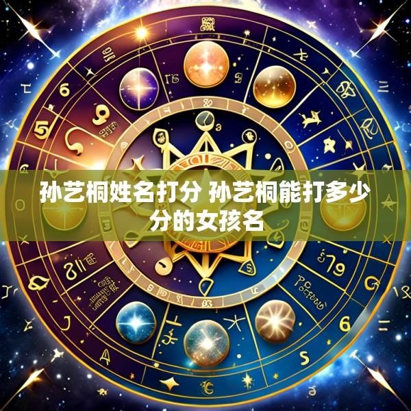 孙艺桐姓名打分 孙艺桐能打多少分的女孩名