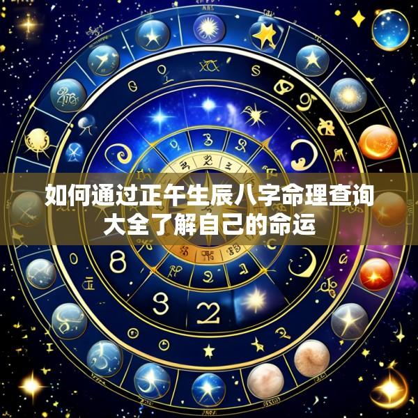 如何通过正午生辰八字命理查询大全了解自己的命运