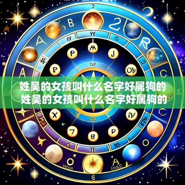 姓吴的女孩叫什么名字好属狗的 姓吴的女孩叫什么名字好属狗的男孩