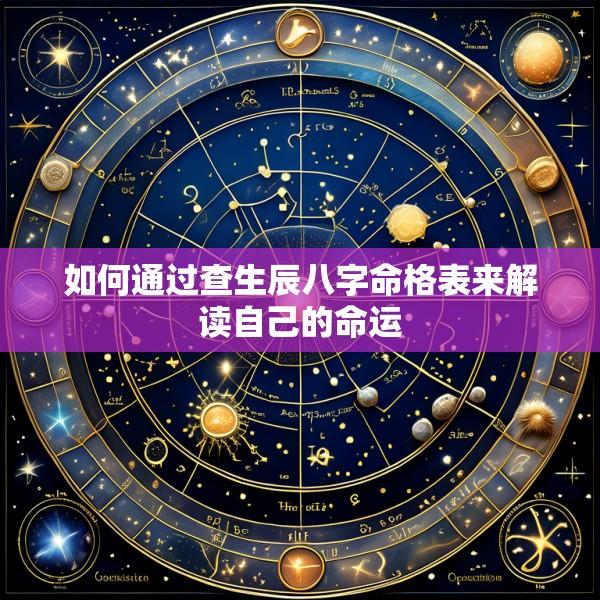如何通过查生辰八字命格表来解读自己的命运