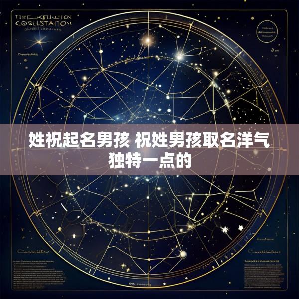 姓祝起名男孩 祝姓男孩取名洋气独特一点的