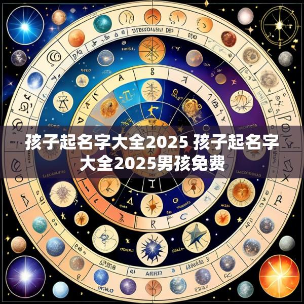 孩子起名字大全2025 孩子起名字大全2025男孩免费